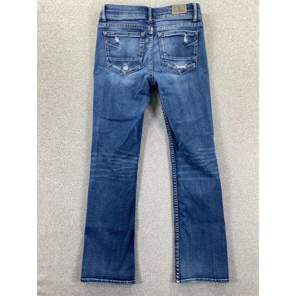 BKE Jeans Womens 28 Boot Cut Mid Rise Denim Stretch Medium Wash Payton - Picture 8 of 9